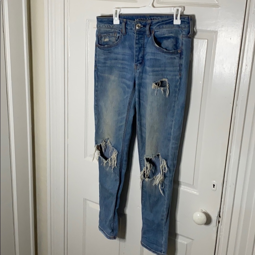 Distressed jeans